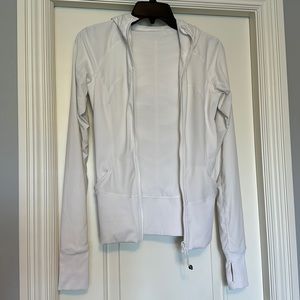 lululemon full-zip hooded reversible white jacket